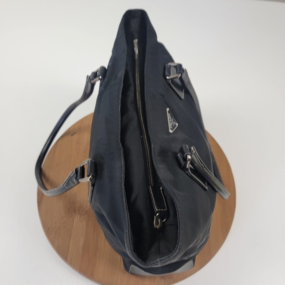 Vintage Prada TESSUTO Nylon Black Tote Shoulder Bag - Picture 9 of 16